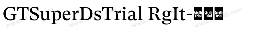 GTSuperDsTrial RgIt字体转换